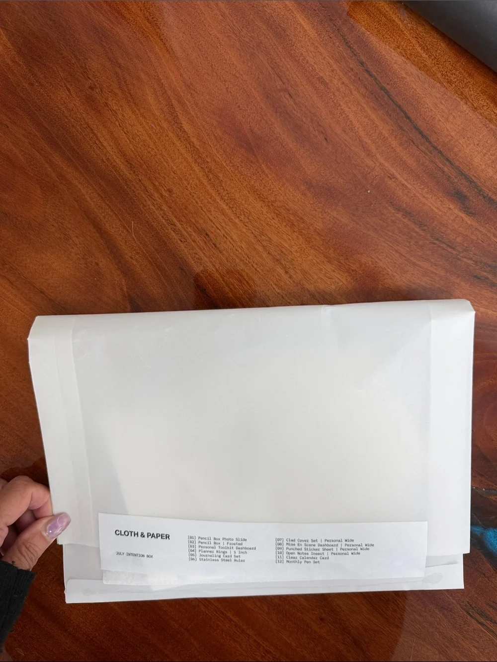 Cloth & Paper Partial July Intention Box